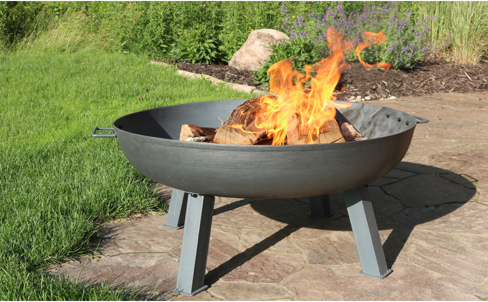 large solid cast iron outdoor woodburning