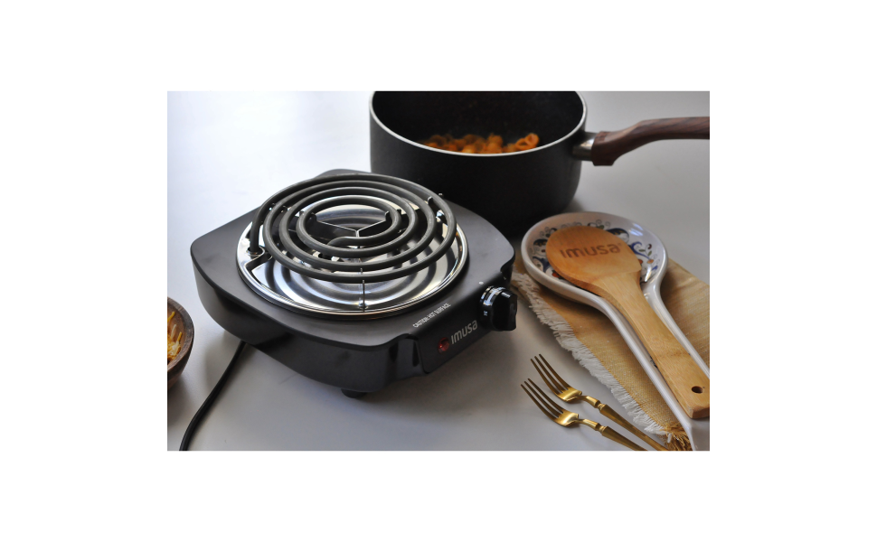  IMUSA USA GAU-80305 Electric Single Burner 1100-Watts, Black:  Electric Countertop Burners: Home & Kitchen