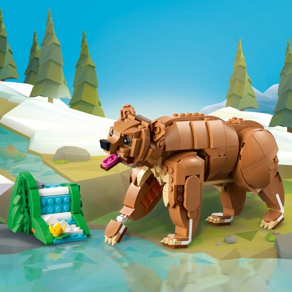 Bear comes with a small waterfall build.