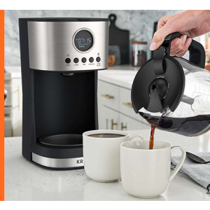 KRUPS ☕️ ESSENTIAL BREWER 12 Cup Programmable Filter Coffee Maker EC771D50  New