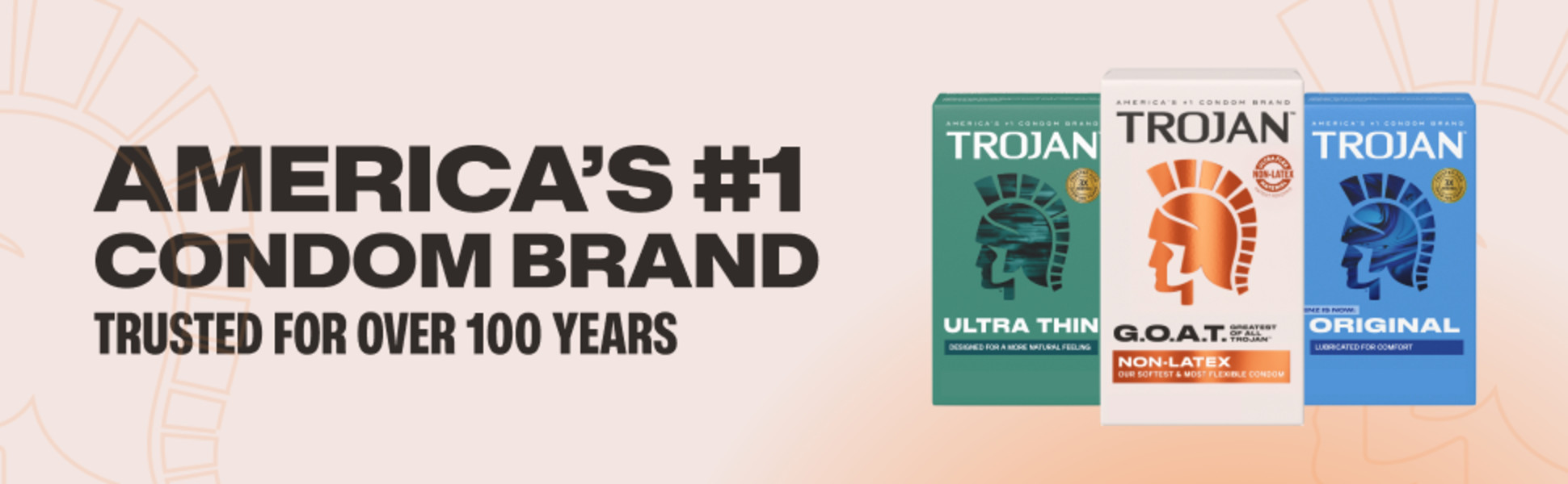 Trojan G.O.A.T. Latex-Free Lubricated Condoms for Men, Patent Pending Ultra  Flex Non-Latex Material, Soft, Strong, Odorless & Colorless, 10 Count