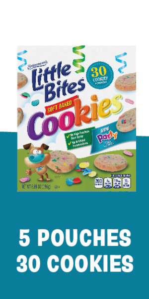 Entenmann's Little Bites Soft Baked Party Cake Cookies, 5 pouches, 6.88 oz