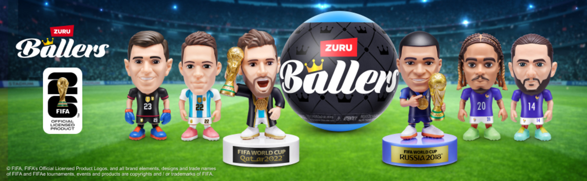 FIFA WORLD CUP 2026™ Ballers Series 1 Football Unboxing Toy for