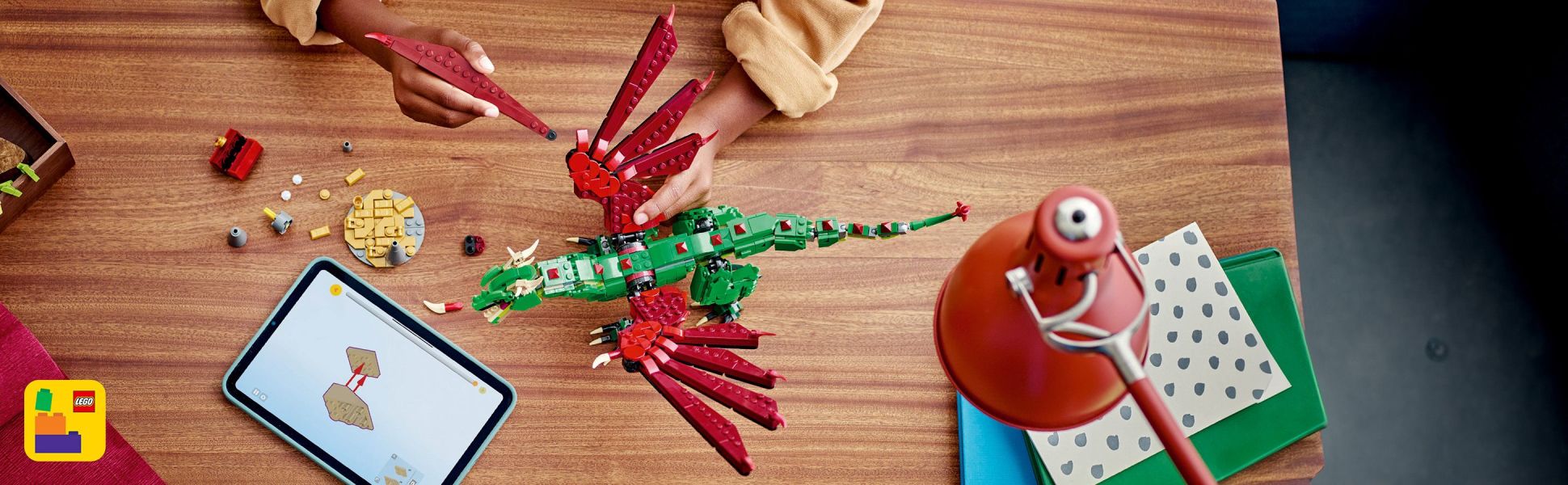 Kids can zoom in, rotate models in 3D and save their progress with the LEGO Builder app.