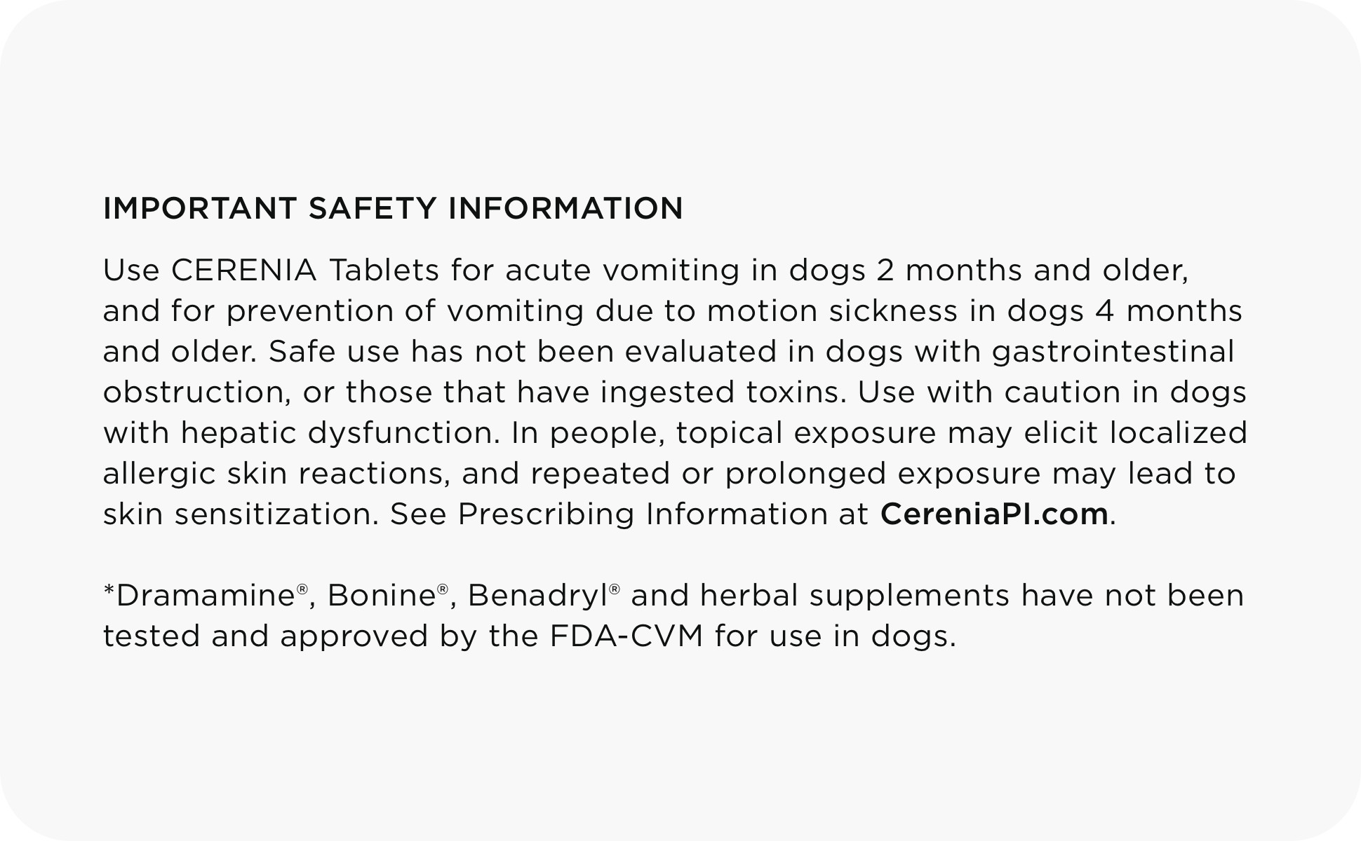 Cerenia 24 mg, Tablets Petco