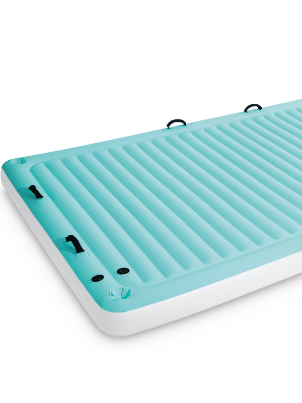 Intex Multi Person Water Lounge, Teal & White Pool Float