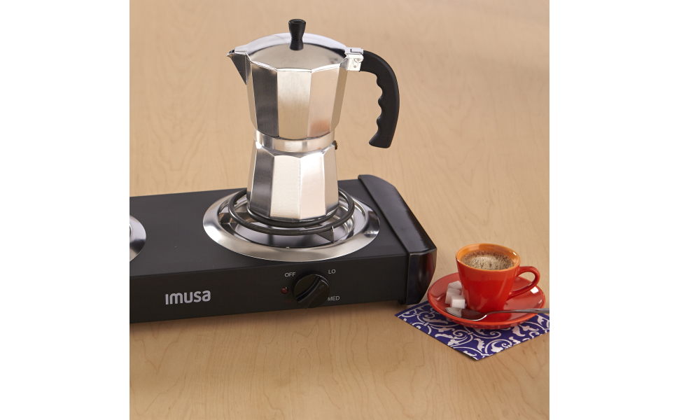 Imusa 3 Cup New Traditional Aluminum Espresso Stovetop Coffeemaker