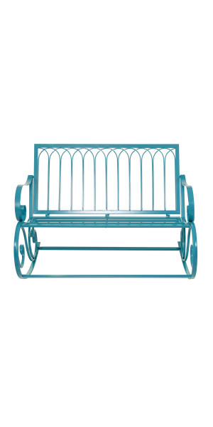 Outdoor metal rocking discount bench