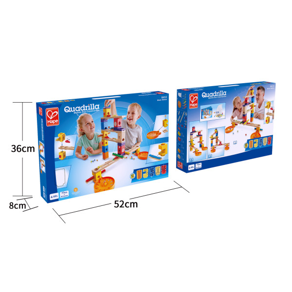Free Shipping! Hape Quadrilla Wooden Marble Run Construction
