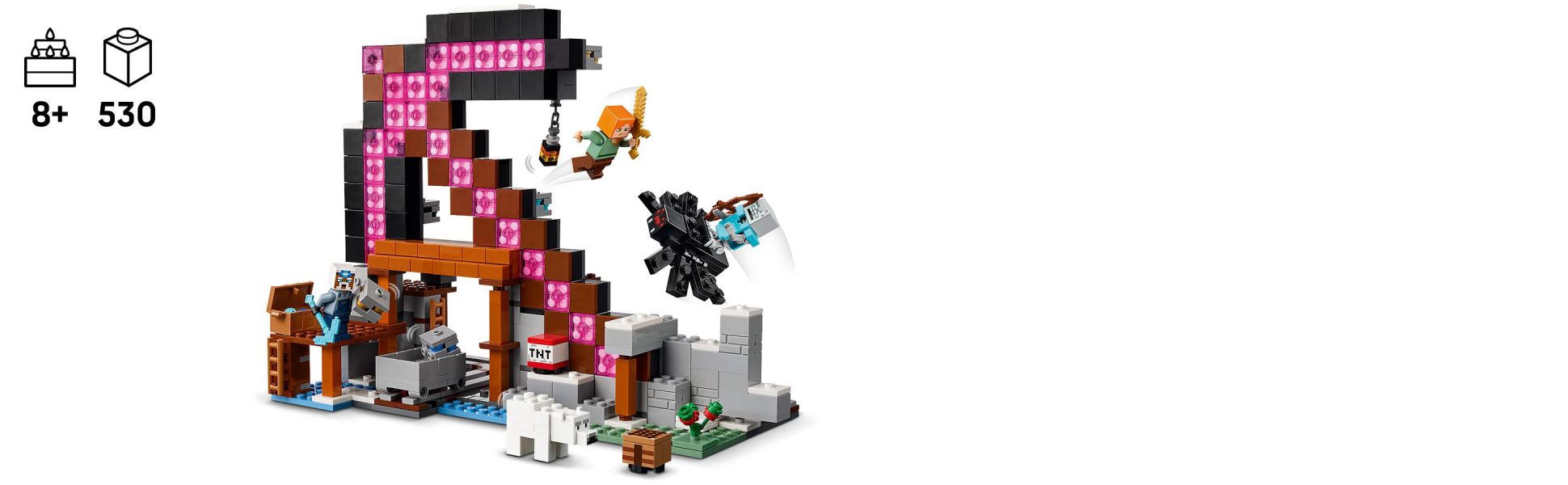 Kids extract ore from a perilous mine and use a TNT-filled minecart to blast through the rock.
