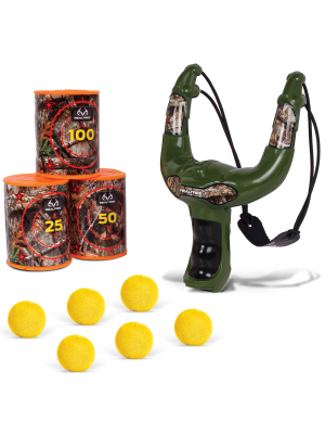 RealTree: Foam Blaster Set - NKOK, Pump Action Launches Foam Balls,  Includes 10 Foam Balls, 6 Cups For Targets, Ages 6+ 