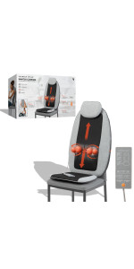 Sharper Image® Massager Seat Topper 4-Node Shiatsu with Heat and Vibration
