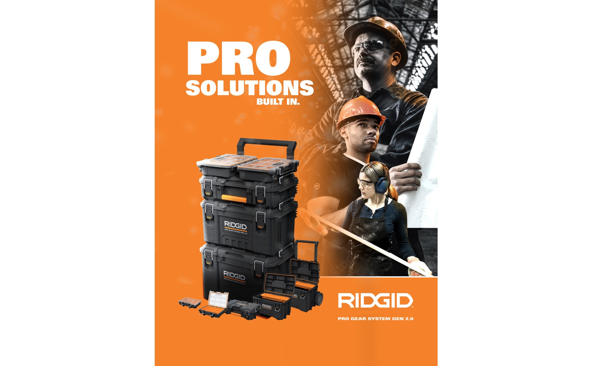 RIDGID 2.0 Pro Gear System 22 in. Compact Tool and Small Parts Organizer  254071 - The Home Depot
