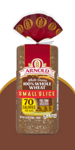 Arnold Whole Grains 100% Whole Wheat Round Top Bread, Small Slice, 18 oz