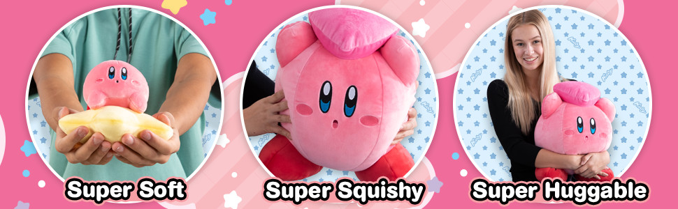 Club Mocchi-Mocchi - Peluche de Kirby y amigo, peluche de Kirby y amigo,  peluche blando de Kirby, 15 pulgadas