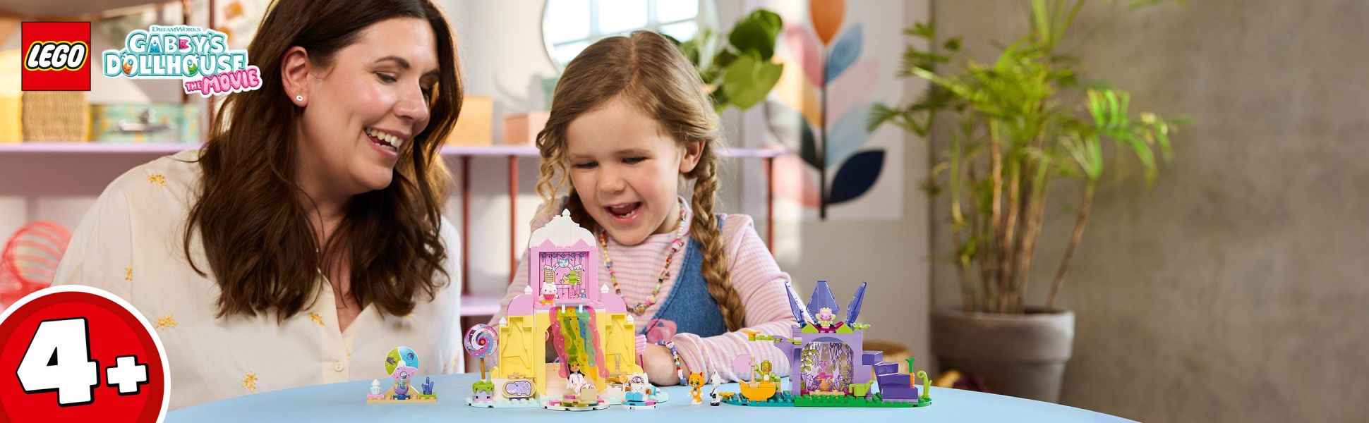 This pretend-play set for ages 4+ is a sugary, sparkly world of fun from DreamWorks Animation’s Gabby’s Dollhouse: The Movie.