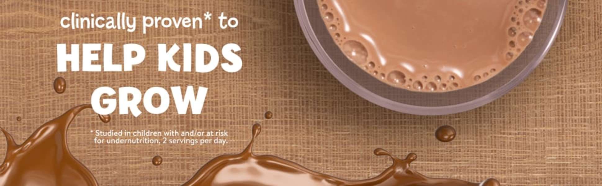 Helps kids grow (Studied in children with and/or at risk for undernutrition, 2 servings per day).