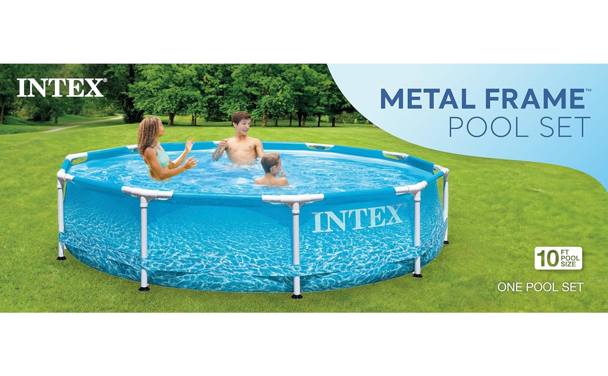 Costway Round Above Ground Swimming Pool Patio Frame Pool W