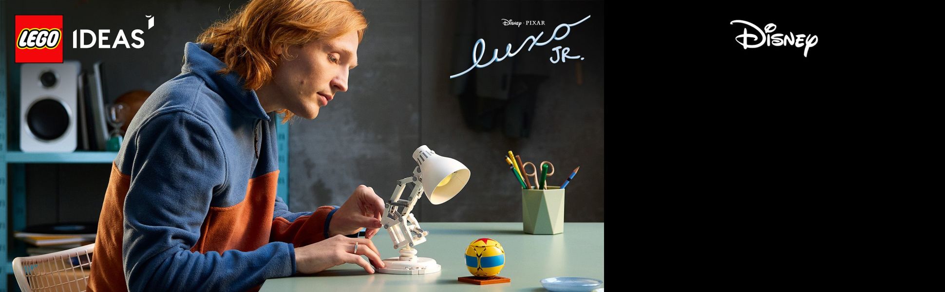 Build a LEGO brick model of Luxo Jr., capturing the playful spirit and movements of this iconic Disney Pixar character.