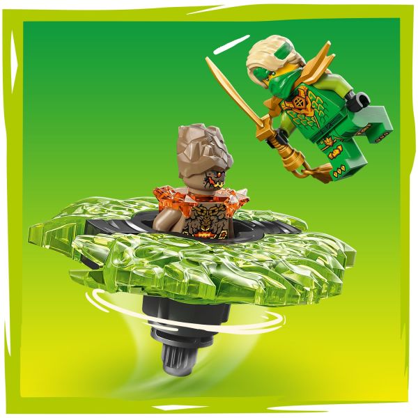 Lloyd and an Earth Monster can play out good vs. evil battles.