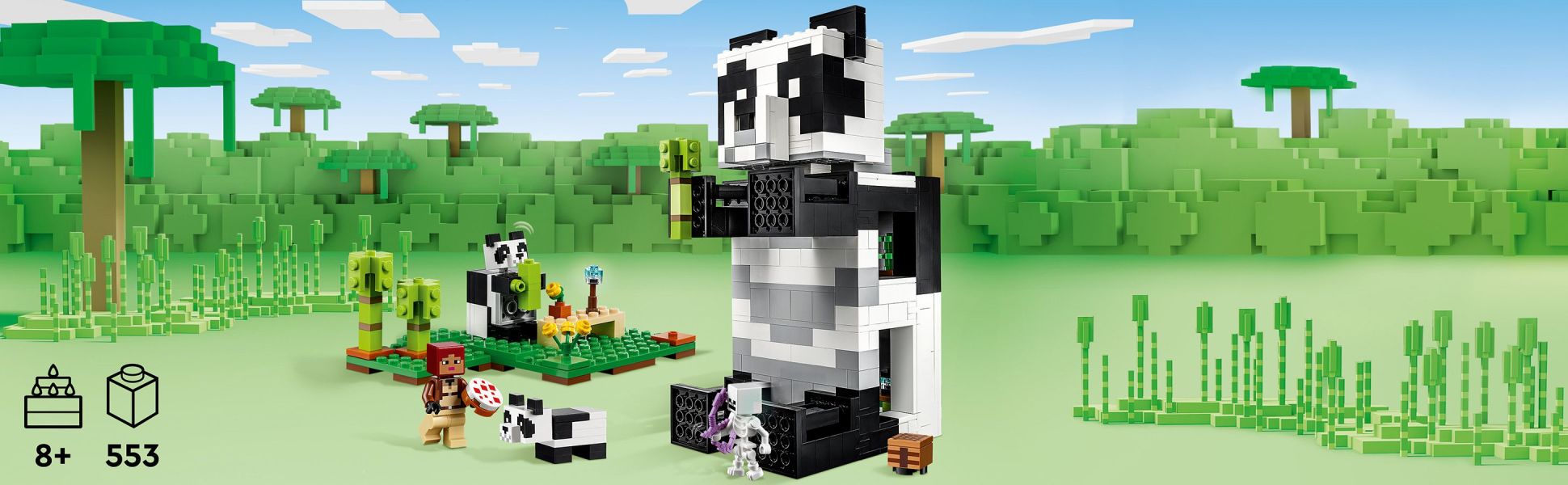 LEGO Minecraft The Panda Haven Toy House with Animals 21245 