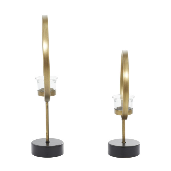 Brass and Marble Candleholder - Magnolia