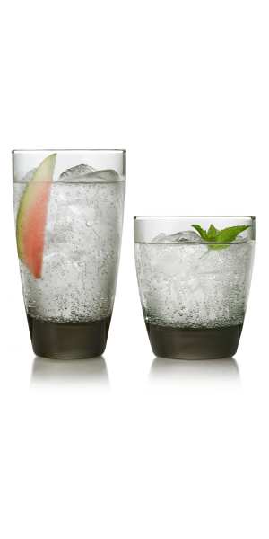 Libbey Classic Smoke 16-Piece Tumbler and Rocks Glass Set