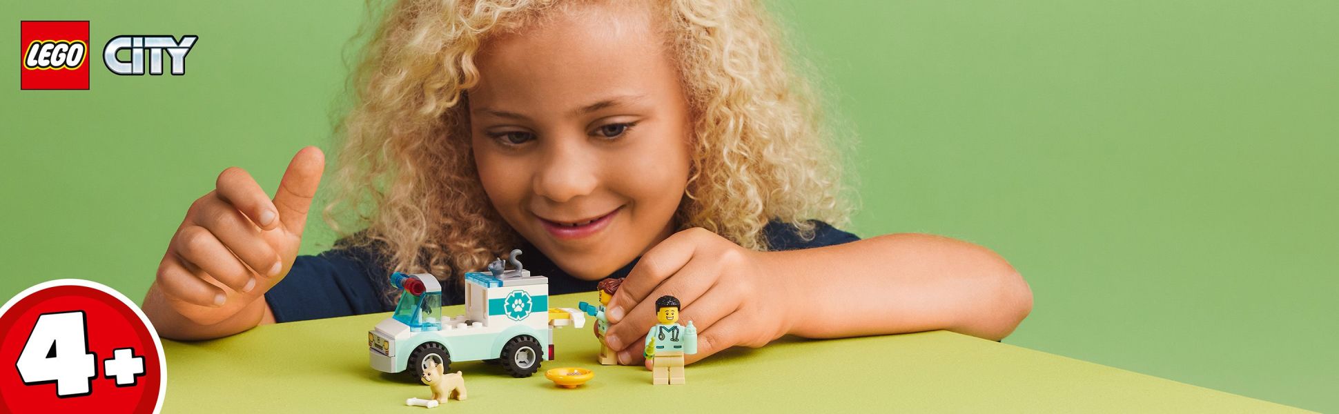 LEGO City Vet Van Rescue 60382, ambulancia de animales de juguete, juego de  juguete de aprendizaje para niños de 4 años más con 2 minifiguras