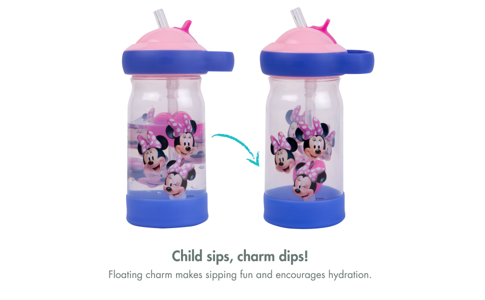 JEWEL Flipper Disney Sipper Bottle for school kids - Mickey & Minie Mouse  Cartoon 500 ml Water Bottles