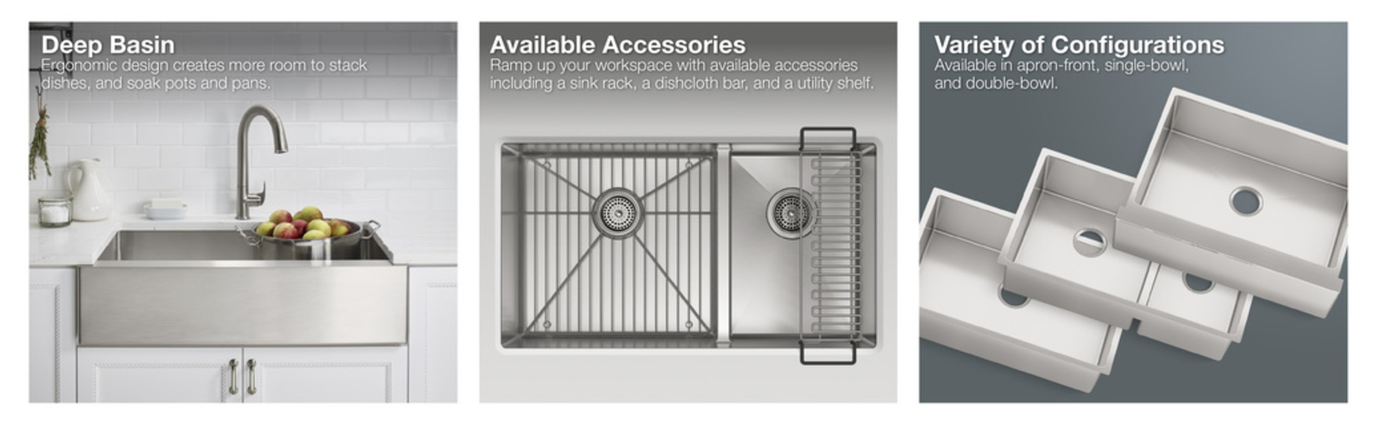 KOHLER Strive Stainless Steel 24 in. Single Bowl Undermount