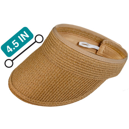 SUN CUBE Women Straw Visor Hat, Wide Brim Sun Visor for 