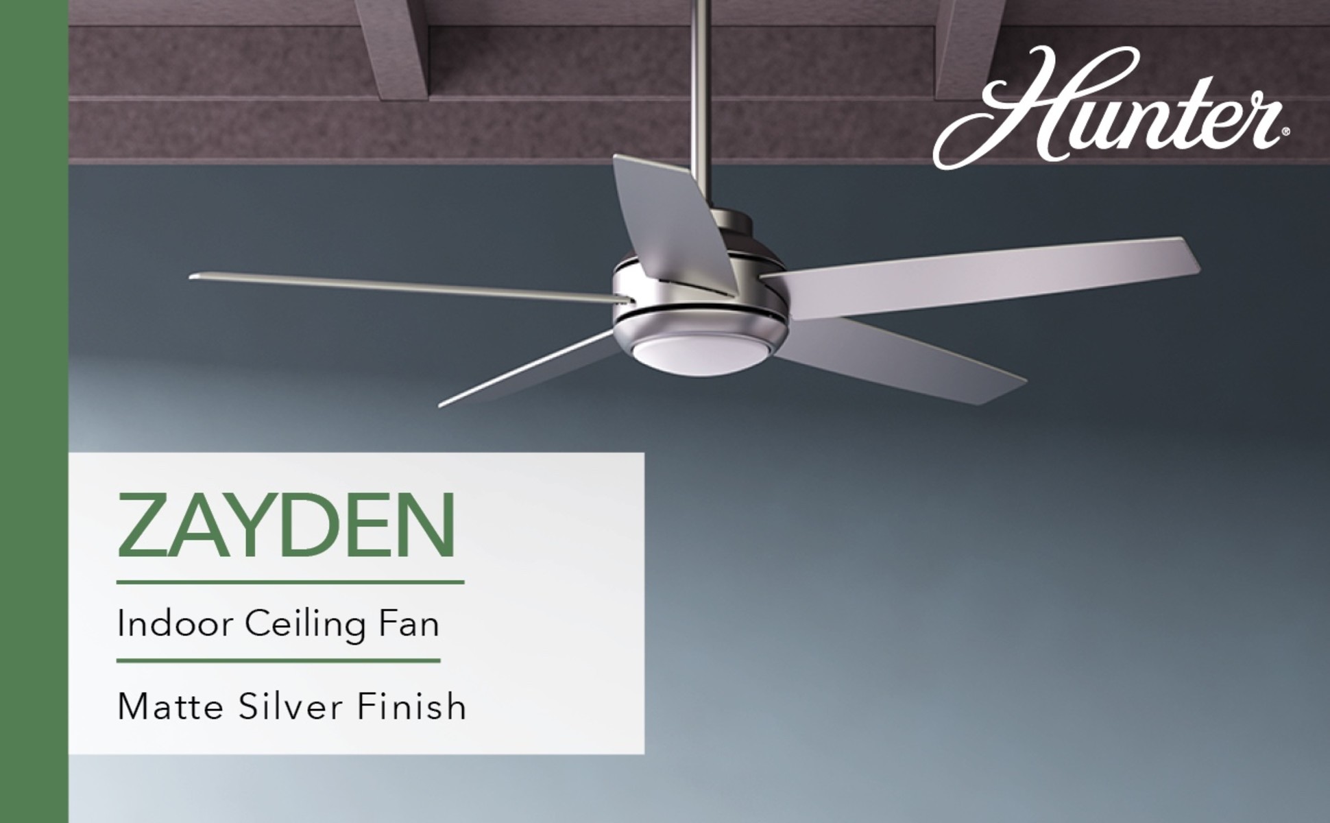 Hunter® Zayden 52" Matte Black Indoor LED Ceiling Fan With Remote At - View #12
