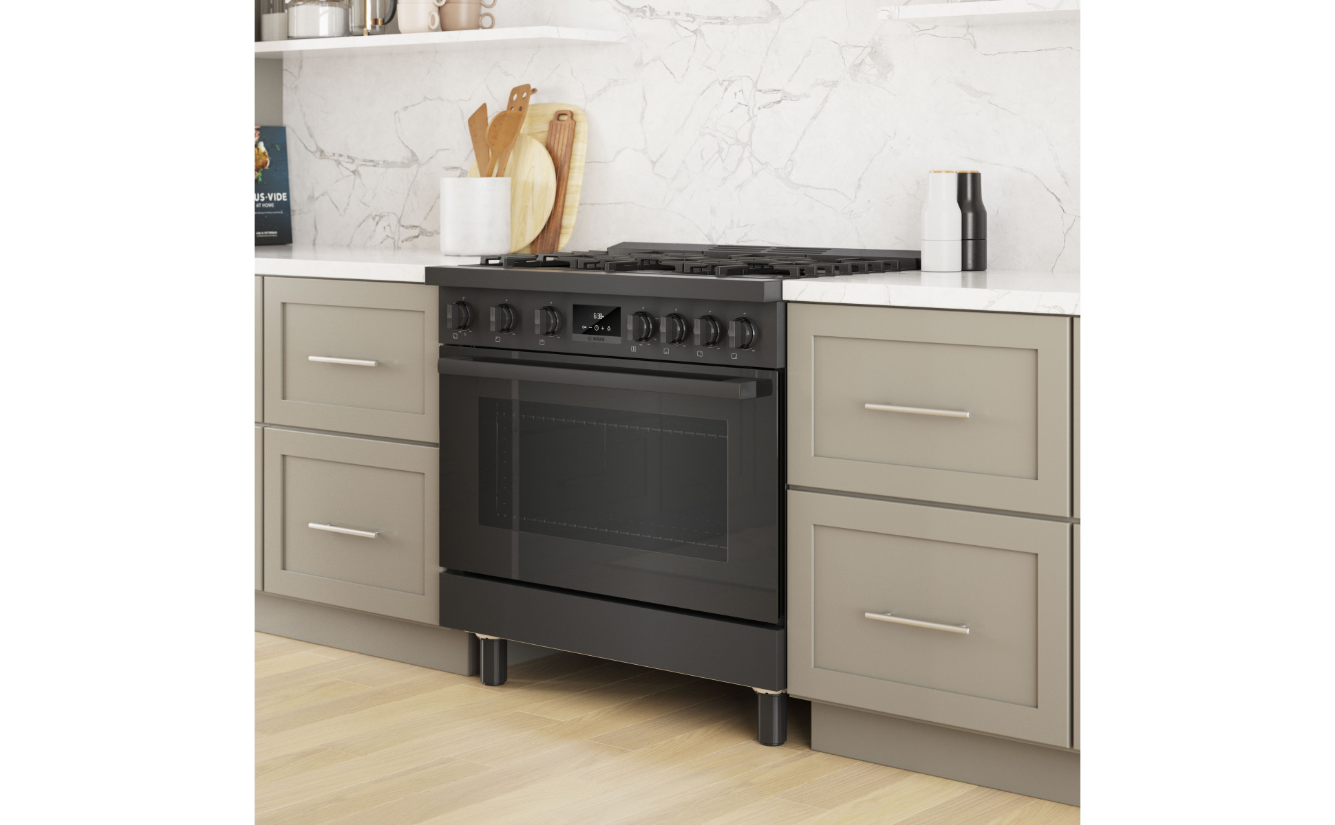 Bosch 800 Series 36 in. 3.7 cu. ft. Industrial Pro Style Dual Fuel