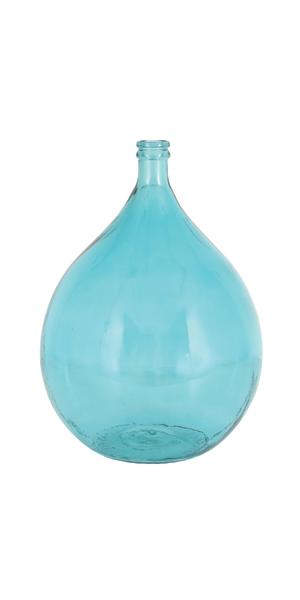 Coastal Teal Glass Vase