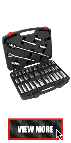 Performance Tool W1173 SAE/Metric 40-Piece Socket Set, 1/4 & 3/8