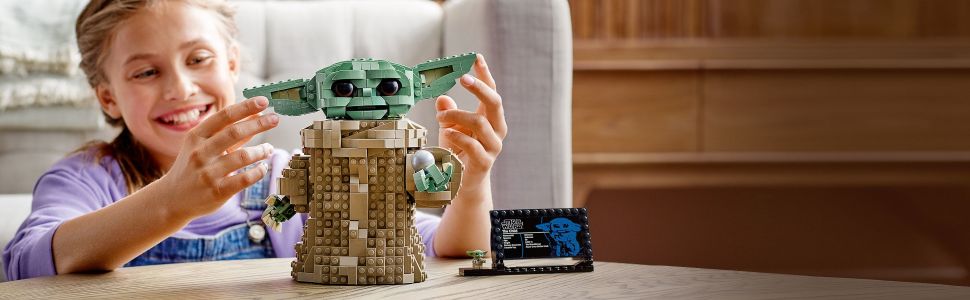 LEGO Star Wars: The Mandalorian Series The Child 75318 - Baby Yoda Grogu  Figure, Building Toy, Collectible Room Decoration for Boys and Girls,  Teens