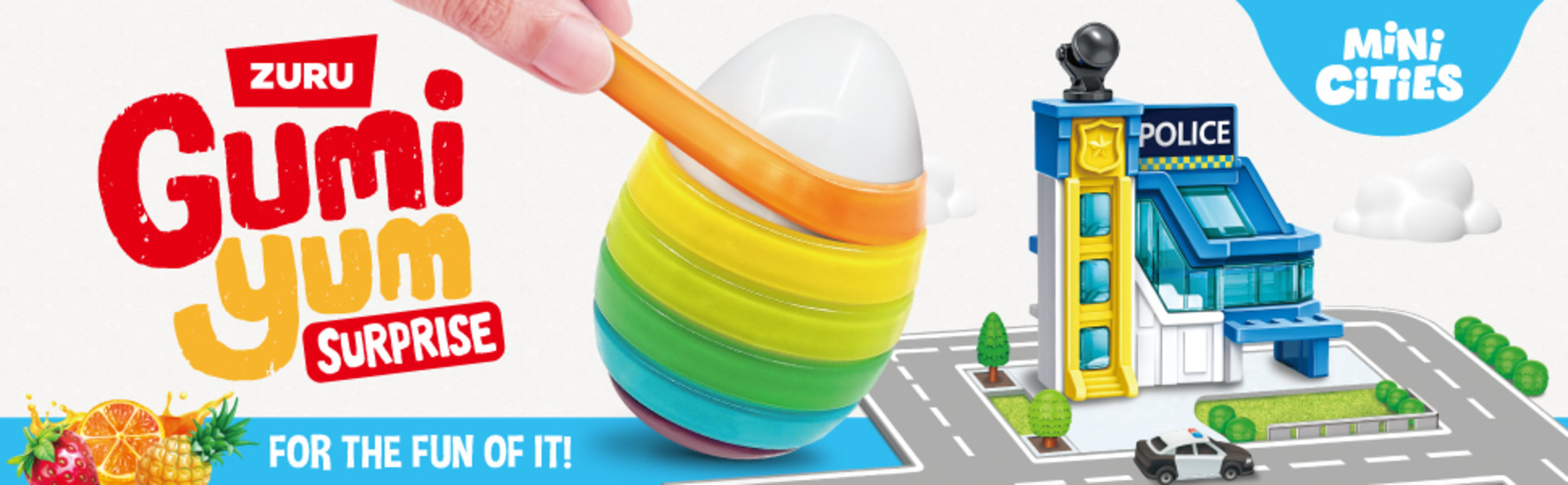 ZURU Gumi Yum Surprise Mini Cities Unboxing Toy, Fruit Flavor