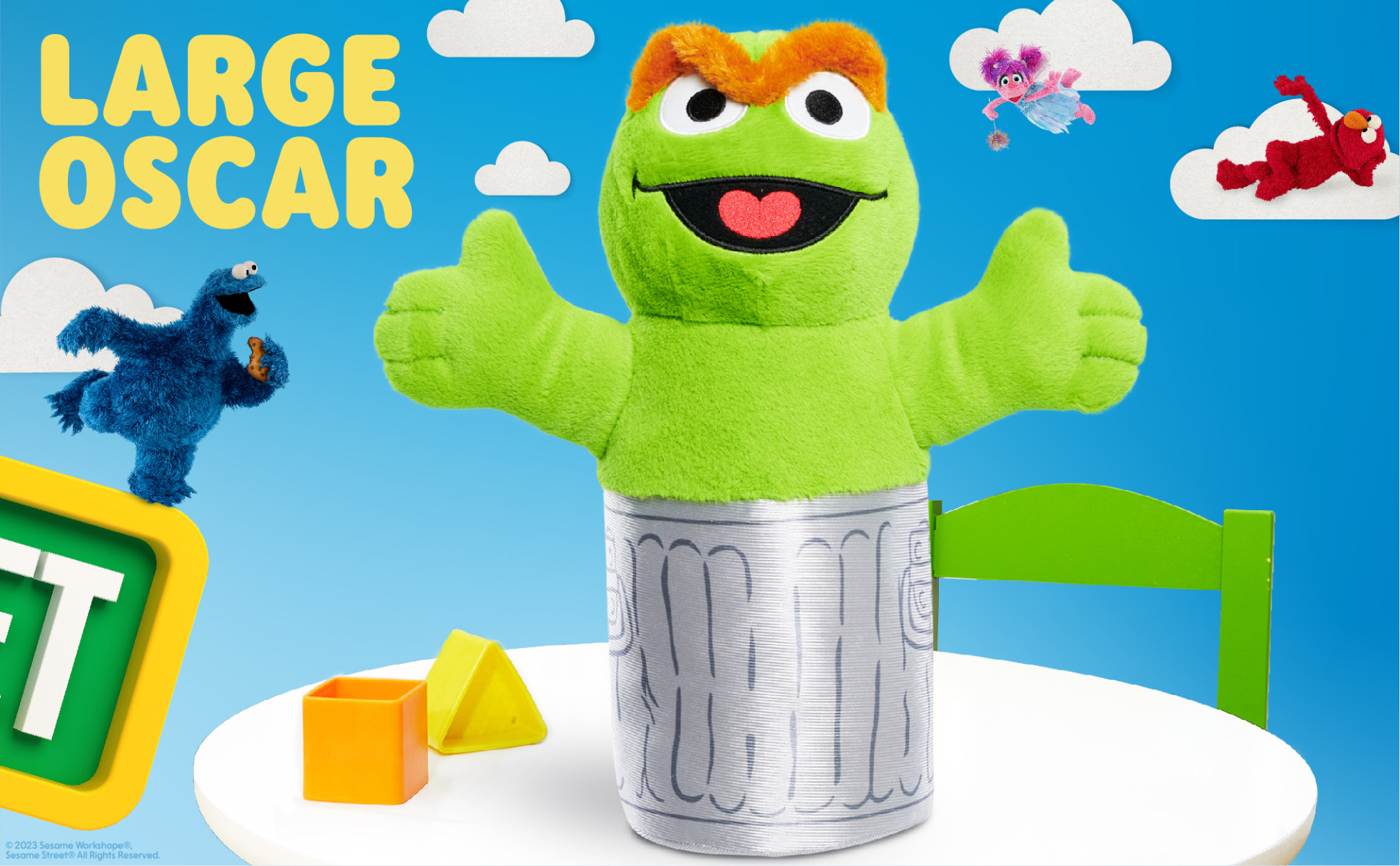 Large oscar the sale grouch stuffed animal