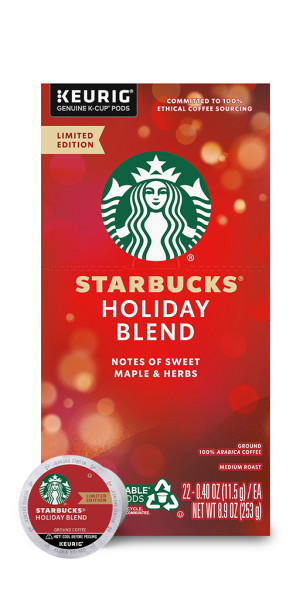 STARBUCKS - 190 g café en grain Holiday Blend