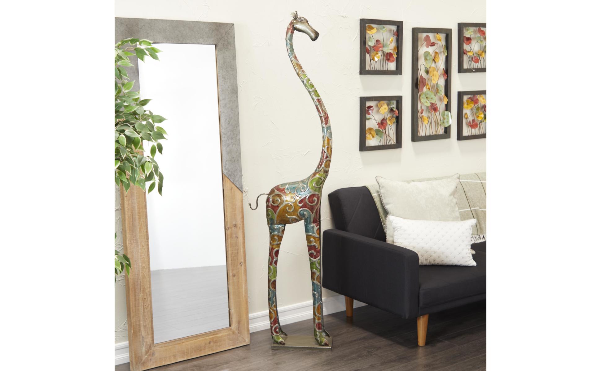 Litton Lane Mavern Multi-Colored 17 in. x 73 in. Metal Tall