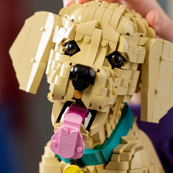 Open the puppy’s mouth to add its pink tongue for even more character.
