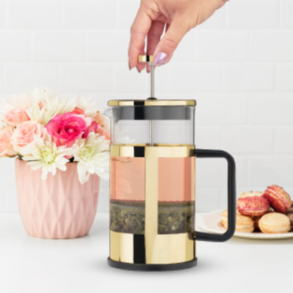 Riley Mini Glass Tea Press Pot by Pinky Up