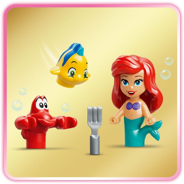 Featuring Disney Princess Ariel, Flounder and Sebastian.