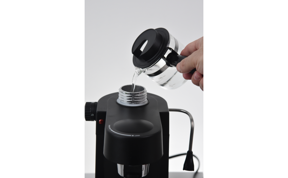  IMUSA USA GAU-18215 4 Cup Bistro Electric Espresso/Cappuccino  Maker with Carafe, Silver: Home & Kitchen