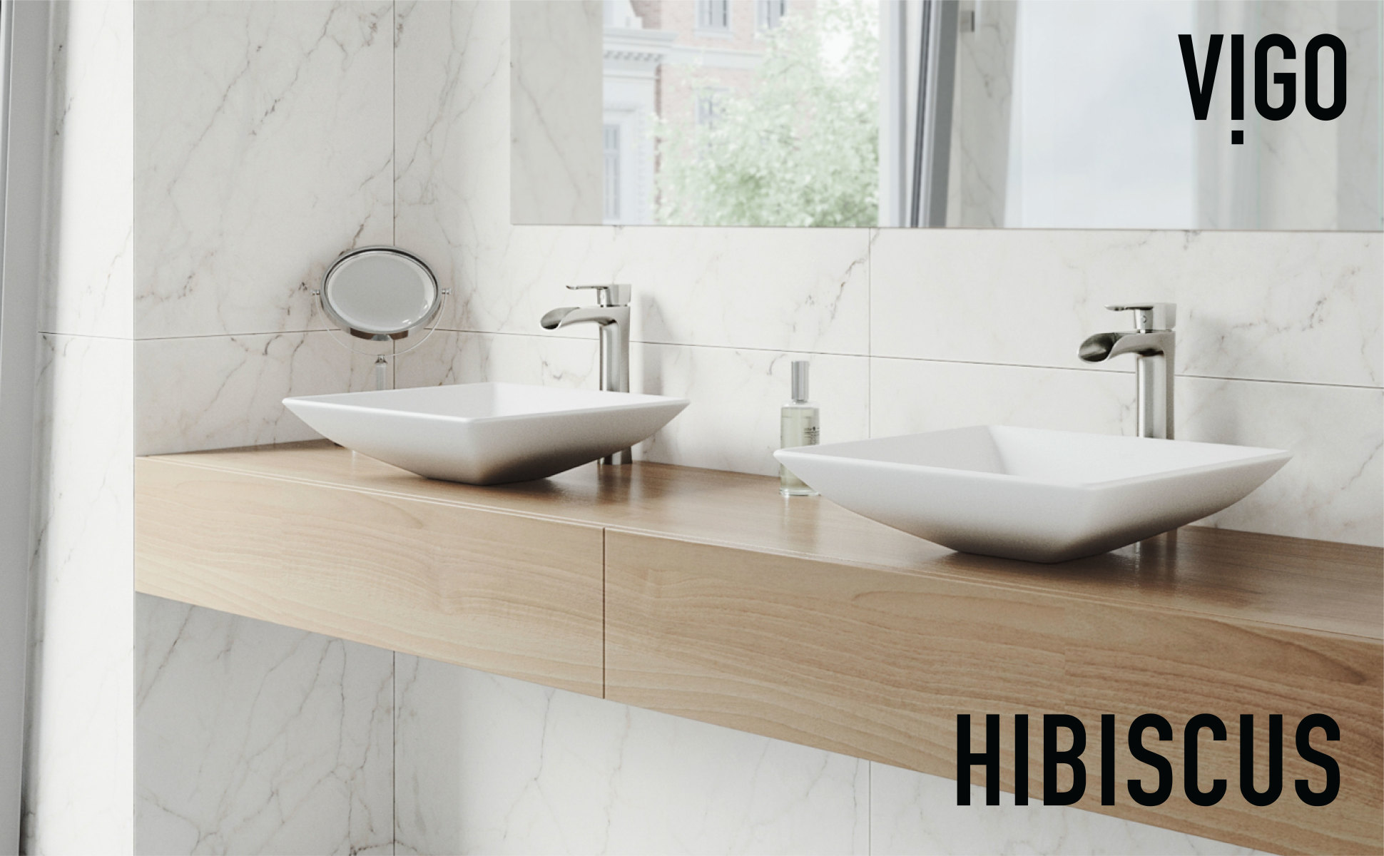 VIGO Hibiscus White Handmade Countertop Matte Stone Square Vessel Bathroom Sink in Matte White VIGO Hibiscus White Handmade Countertop Matte Stone Square Vessel Bathroom Sink in Matte White