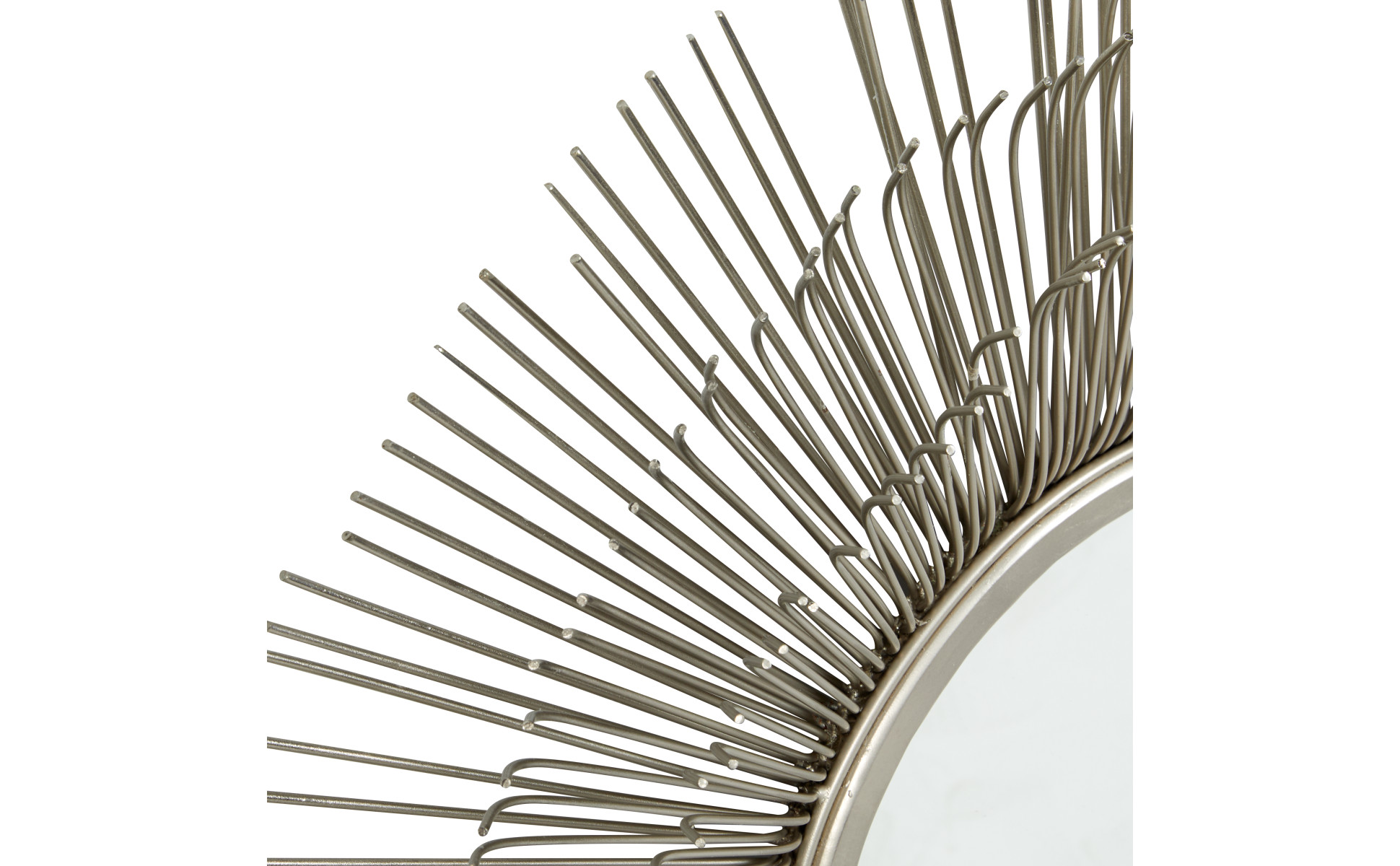 Litton Lane 29 in. x 29 in. Starburst Round Framed Silver