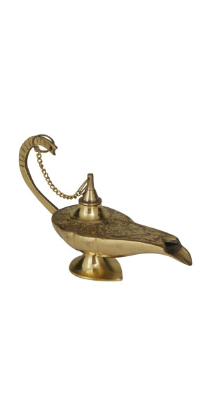 6 Metal Brass Aladdin Lamp, by DecMode 