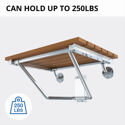13.125 in. x 15 in. Plastic Folding Shower Seat in Chrome