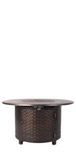 Fire Sense Florence Woven Gas Fire Pit, Antique Bronze