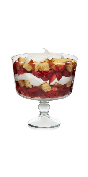 Libbey Selene Footed Glass Trifle Bowl, 9-inch
